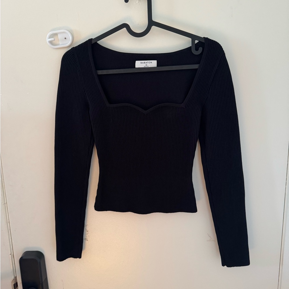 Babaton Black Fitted Blouse